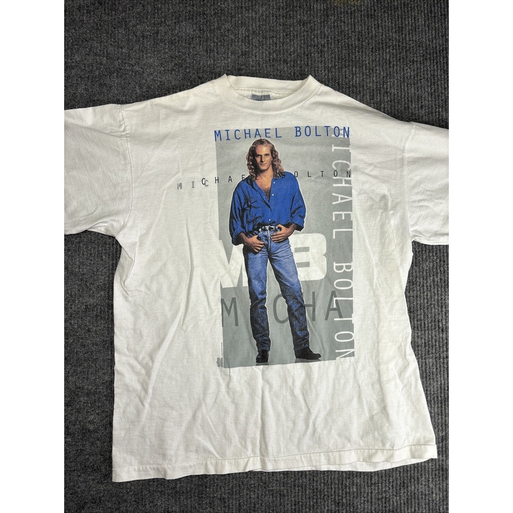 Vintage Michael Bolton World Tour 1995 T-Shirt XL‎ Tultex Single Stitch Graphic